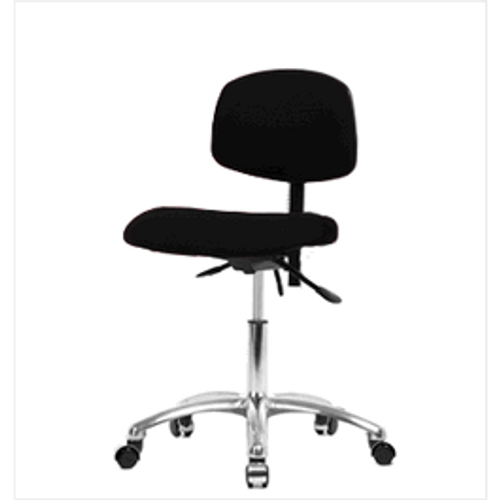 Spectrum® Fabric Chair Chrome - Desk Height 19 to 24 in., No SEacht Tilt, No Arms, Casters