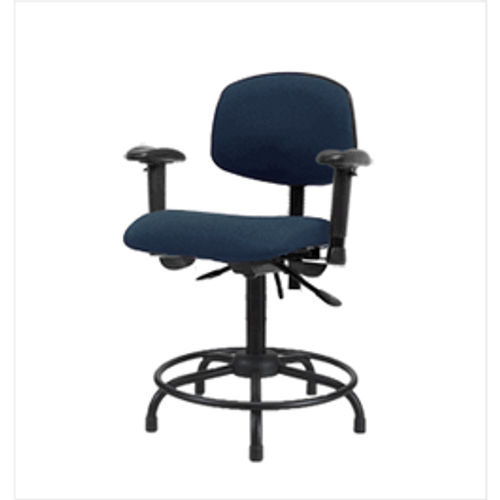 Spectrum® Fabric Chair Round Tube Base - Desk Height 19 to 24 in., SEacht Tilt, Adjustable Arms, Glides