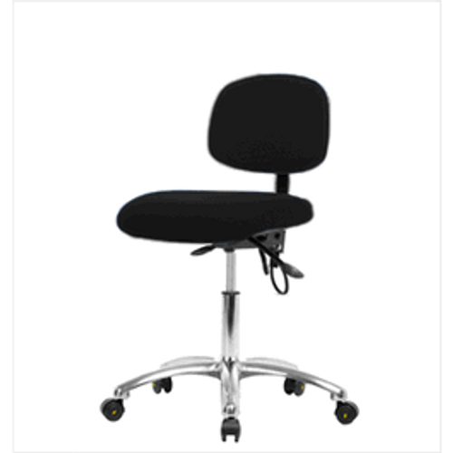 Spectrum® Fabric ESD Chair Chrome - Desk Height 19 to 24 in., SEacht Tilt, No Arms, Casters