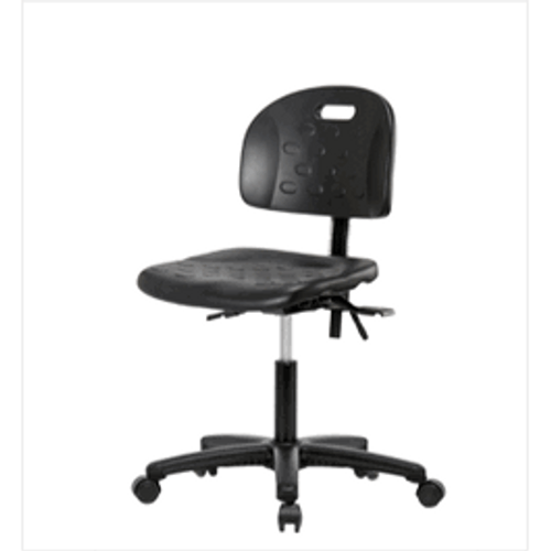 Spectrum® Industrial Polyurethane Chair - Desk Height 17 to 22 in., No Arms, Casters