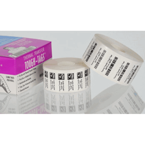 Diversified Biotech Tough-Tags® on 1 in. Core Rolls for Thermal Transfer Printers