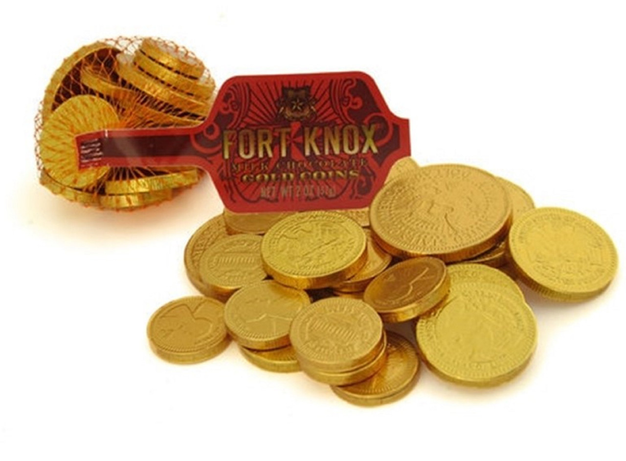 Fort Knox Mini Dark Chocolate Gold Bars