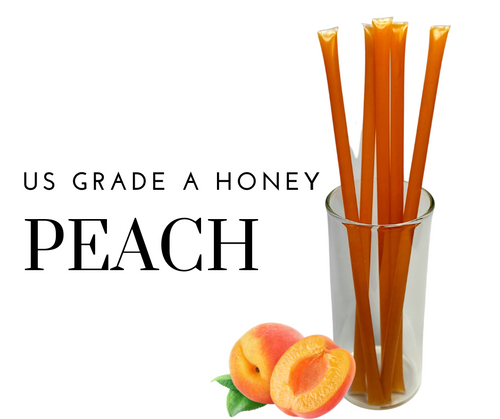 Bee Krazy Honey Sticks - Peach - 10 Ct.