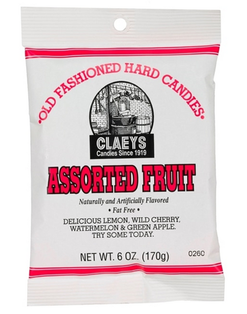 Claey's Assorted Fruit Hard Candies - 6 Oz. Bag Claey's Assorted Fruit Hard Candies - 6 Oz. Bag