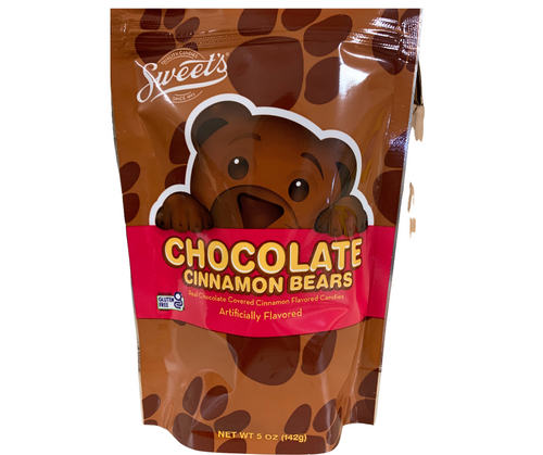 Chocolate Cinnamon Bears Gummy Candy-7oz Bag