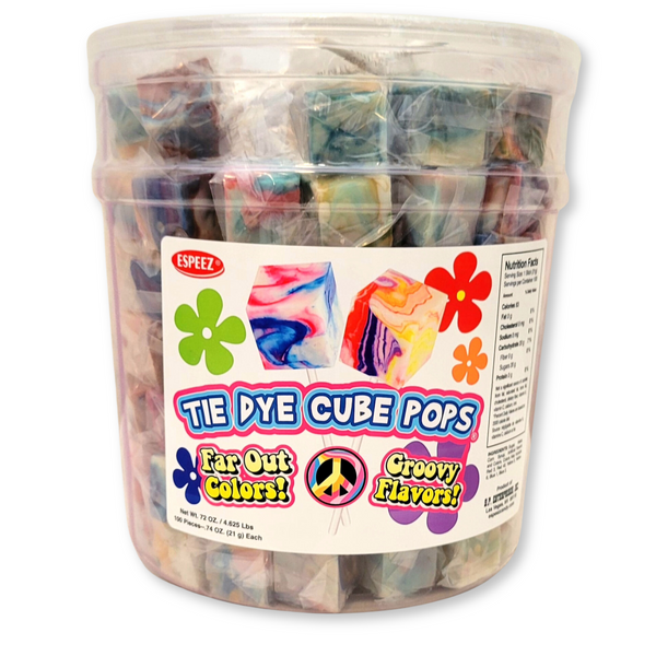 Tie Dye Cube Pops 100 Ct. Tub