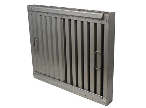 Full size KSA 20"L x 16"H kitchen exhaust hood filter for Halton's Capture Jet commercial kitchen exhaust hoods.