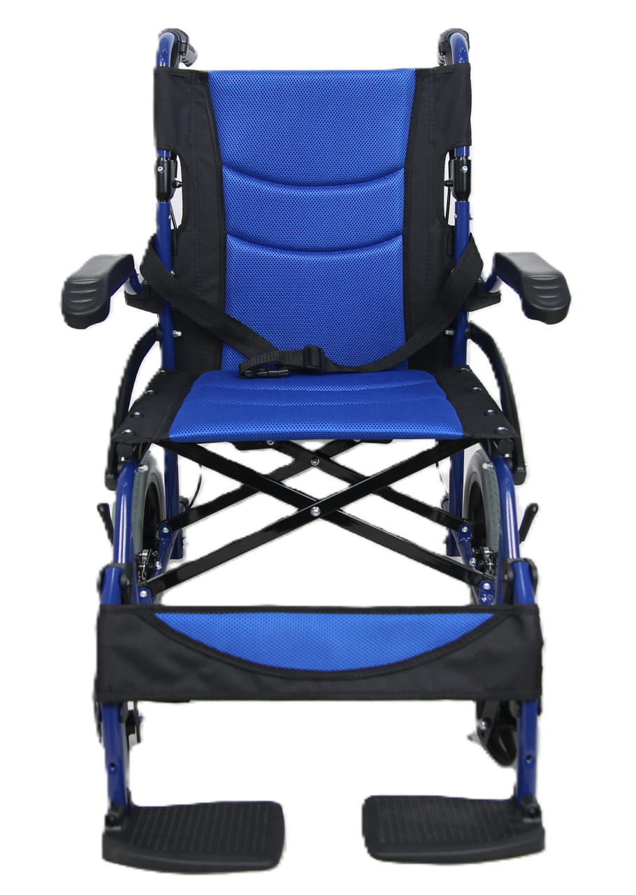 angelai！ AMW1866 Lightweight Folding Transit Wheelchair