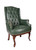 Chesterfield Style High Back Fireside Armchair in Antique Green