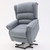 Cambridge Grey Linen Fabric Rise and Recline Armchair Dual Motor