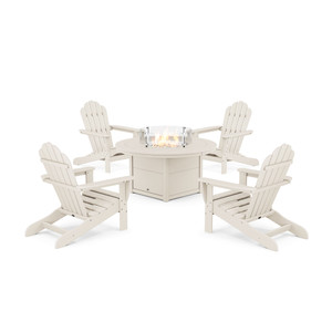 Trex 5-Piece Monterey Bay Adirondack Conversation Set with Fire Pit Table - TXS2000-1 - Sand Castle Trex 5-Piece Monterey Bay Adirondack Conversation Set with Fire Pit Table - TXS2000-1 - Sand Castle