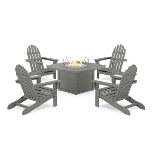 Trex Cape Cod Adirondack 5-Piece Set with Yacht Club Fire Pit Table - TXS1696-1 - Stepping Stone Trex Cape Cod Adirondack 5-Piece Set with Yacht Club Fire Pit Table - TXS1696-1 - Stepping Stone