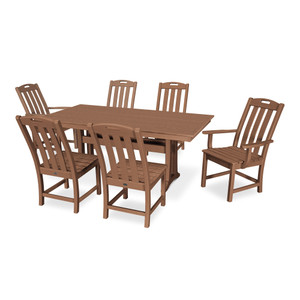 Trex Yacht Club 7-Piece Farmhouse Trestle Dining Set - TXS462-1 - Tree House Trex Yacht Club 7-Piece Farmhouse Trestle Dining Set - TXS462-1 - Tree House