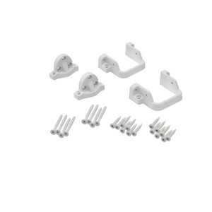 Trex Select horizontal T-Rail mounting hardware kit with top and bottom rail brackets, gaskets, and screws for cut rail installation. Trex Select horizontal T-Rail mounting hardware kit with top and bottom rail brackets, gaskets, and screws for cut rail installation.