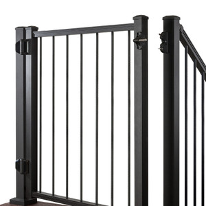 Trex Adjustable Gate Rail Kit with 36 in. Round Balusters - Black Trex Adjustable Gate Rail Kit with 36 in. Round Balusters - Black