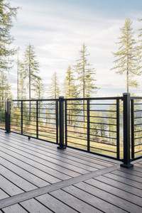 Trex Signature Rod Rail Kit with black horizontal aluminum rods Trex Signature Rod Rail Kit with black horizontal aluminum rods