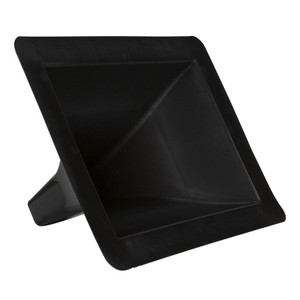 This is an image close-up of Trex RainEscape DownSpouts in black This is an image close-up of Trex RainEscape DownSpouts in black