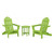 Trex Cape Cod Folding Adirondack Set with Side Table - TXS108-1 - Lime Trex Cape Cod Folding Adirondack Set with Side Table - TXS108-1 - Lime