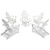 Trex Cape Cod 6-Piece Folding Adirondack Conversation Set - TXS115-1 - Classic White