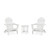 Trex 3-Piece Monterey Bay Folding Adirondack Set - TXS2003-1 - Classic White Trex 3-Piece Monterey Bay Folding Adirondack Set - TXS2003-1 - Classic White