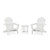 Trex 3-Piece Monterey Bay Oversized Adirondack Set - TXS2008-1 - Classic White Trex 3-Piece Monterey Bay Oversized Adirondack Set - TXS2008-1 - Classic White