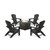 Trex Yacht Club Adirondack 5-Piece Set with Fire Pit Table - TXS1699-1 - Charcoal Black