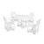 Trex Monterey Bay 5-Piece Round Dining Set - TXS101-1 - Classic White
