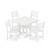 Trex Monterey Bay 5-Piece Farmhouse Trestle Side Chair Dining Set - TXS672-1 - Classic White