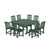 Trex Cape Cod Side Chair 9-Piece Square Farmhouse Dining Set with Trestle Legs - TXS2035-1 - Rainforest Canopy