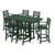 Trex Monterey Bay 7-Piece Farmhouse Arm Chair Bar Set - TXS743-1 - Rainforest Canopy