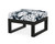 Trex Modular Ottoman - 4600 - Frame in Charcoal Black with cusion in Leaf Marine Indigo color - 4600-CB-LMI