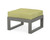 Trex Modular Ottoman - 4600 - Frame in Stepping Stone with cusion in Chartreuse Boucle color - 4600-SS-CB