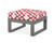 Trex Modular Ottoman - 4600 - Frame in Stepping Stone with cusion in Trellis Crimson color - 4600-SS-TC