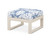 Trex Modular Ottoman - 4600 - Frame in Sand Castle with cusion in Leaf Sky Blue color - 4600-SC-LSB