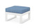 Trex Modular Ottoman - 4600 - Frame in Classic White with cusion in Sky Blue color - 4600-CW-SB-1