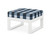Trex Modular Ottoman - 4600 - Frame in Classic White with cusion in Buffalo Plaid Marine Indigo color - 4600-CW-BPMI