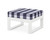 Trex Modular Ottoman - 4600 - Frame in Classic White with cusion in Buffalo Plaid Navy color - 4600-CW-BPN