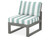 Trex Modular Armless Chair - 4601C - Frame in Stepping Stone with cusion in Cabana Stripe Glacier Spa color - 4601C-SS-CSGS Trex Modular Armless Chair - 4601C - Frame in Stepping Stone with cusion in Cabana Stripe Glacier Spa color - 4601C-SS-CSGS