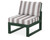 Trex Modular Armless Chair - 4601C - Frame in Rainforest Canopy with cusion in Cabana Stripe Grey Mist color - 4601C-RC-CSGM Trex Modular Armless Chair - 4601C - Frame in Rainforest Canopy with cusion in Cabana Stripe Grey Mist color - 4601C-RC-CSGM