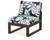 Trex Modular Armless Chair - 4601C - Frame in Vintage Lantern with cusion in Leaf Marine Indigo color - 4601C-VL-LMI Trex Modular Armless Chair - 4601C - Frame in Vintage Lantern with cusion in Leaf Marine Indigo color - 4601C-VL-LMI