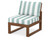 Trex Modular Armless Chair - 4601C - Frame in Tree House with cusion in Cabana Stripe Glacier Spa color - 4601C-TH-CSGS Trex Modular Armless Chair - 4601C - Frame in Tree House with cusion in Cabana Stripe Glacier Spa color - 4601C-TH-CSGS