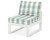 Trex Modular Armless Chair - 4601C - Frame in Classic White with cusion in Buffalo Plaid Glacier Spa color - 4601C-CW-BPGS Trex Modular Armless Chair - 4601C - Frame in Classic White with cusion in Buffalo Plaid Glacier Spa color - 4601C-CW-BPGS