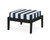Trex Deep Seating Ottoman - 4410 - Frame in Charcoal Black with cusion in Cabana Stripe Marine Indigo color - 4410-CB-CSMI Trex Deep Seating Ottoman - 4410 - Frame in Charcoal Black with cusion in Cabana Stripe Marine Indigo color - 4410-CB-CSMI