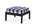 Trex Deep Seating Ottoman - 4410 - Frame in Charcoal Black with cusion in Buffalo Plaid Navy color - 4410-CB-BPN Trex Deep Seating Ottoman - 4410 - Frame in Charcoal Black with cusion in Buffalo Plaid Navy color - 4410-CB-BPN