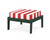 Trex Deep Seating Ottoman - 4410 - Frame in Rainforest Canopy with cusion in Cabana Stripe Crimson color - 4410-RC-CSC Trex Deep Seating Ottoman - 4410 - Frame in Rainforest Canopy with cusion in Cabana Stripe Crimson color - 4410-RC-CSC