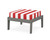 Trex Deep Seating Ottoman - 4410 - Frame in Stepping Stone with cusion in Cabana Stripe Crimson color - 4410-SS-CSC Trex Deep Seating Ottoman - 4410 - Frame in Stepping Stone with cusion in Cabana Stripe Crimson color - 4410-SS-CSC