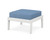 Trex Deep Seating Ottoman - 4410 - Frame in Classic White with cusion in Sky Blue color - 4410-CW-SB-1 Trex Deep Seating Ottoman - 4410 - Frame in Classic White with cusion in Sky Blue color - 4410-CW-SB-1