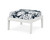 Trex Deep Seating Ottoman - 4410 - Frame in Classic White with cusion in Leaf Marine Indigo color - 4410-CW-LMI Trex Deep Seating Ottoman - 4410 - Frame in Classic White with cusion in Leaf Marine Indigo color - 4410-CW-LMI