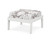 Trex Deep Seating Ottoman - 4410 - Frame in Classic White with cusion in Leaf Grey Mist color - 4410-CW-LGM Trex Deep Seating Ottoman - 4410 - Frame in Classic White with cusion in Leaf Grey Mist color - 4410-CW-LGM