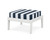 Trex Deep Seating Ottoman - 4410 - Frame in Classic White with cusion in Cabana Stripe Marine Indigo color - 4410-CW-CSMI Trex Deep Seating Ottoman - 4410 - Frame in Classic White with cusion in Cabana Stripe Marine Indigo color - 4410-CW-CSMI